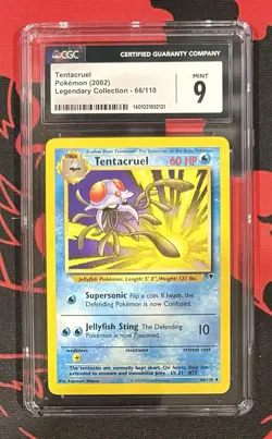 ⭐ CGC 9 MINT ⭐ Tentacruel Pokemon Legendary Collection Card 66/110 ✨ Vintage ✨ - Image 1