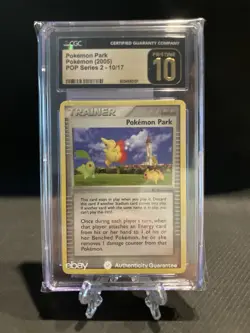 Pokemon Park Trainer Card 2005 POP Series 2 CGC Pristine 10 - Image 1