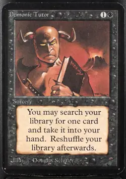 MTG Demonic Tutor Alpha 1993 Magic Card - Image 1