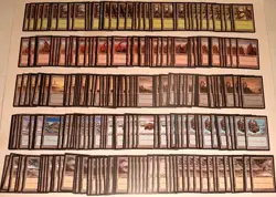 Vintage 1997 MTG Magic the Gathering Tempest 292 Basic Lands Card Collection Lot - Image 1