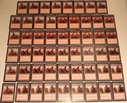 Vintage 1997 MTG Magic the Gathering Tempest 292 Basic Lands Card Collection Lot - Image 5