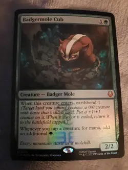 Badgermole Cub - MAGIC THE GATHERING - #167 - (FOIL) - Near Mint - Image 3