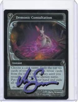 Demonic Consultation Foil Signed Sketched Artist Proof MTG RARE - Image 1