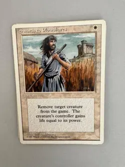 Swords to Plowshares - MTG - 4th Edition - LP - Verry Nice Vintage Card - Image 1