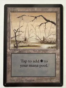 Swamp (B) Limited Edition - Beta Edition Regular Magic The Gathering MTG - Image 1