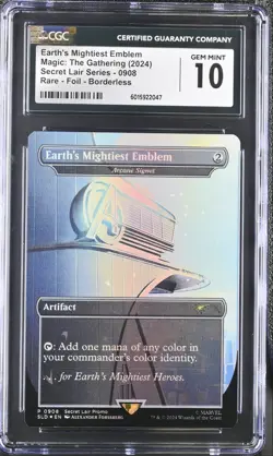 CGC 10 MTG Secret Lair Marvel Bonus Earth's Mightiest Emblem Arcane Signet - Image 1