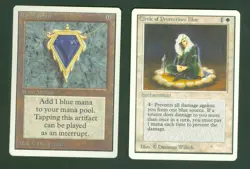 MOX SAPPHIRE and CIRCLE OF PROTECTION: BLUE 1993 UNLIMITED Magic the Gathering - Image 1