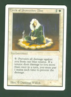 MOX SAPPHIRE and CIRCLE OF PROTECTION: BLUE 1993 UNLIMITED Magic the Gathering - Image 5