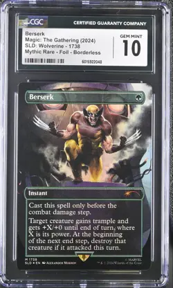 CGC 10 MTG Secret Lair Marvel Wolverine Berserk Foil - Image 1