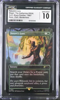 CGC 10 MTG Secret Lair Marvel Groot Nature's Lore Foil - Image 1