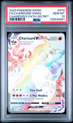 Charizard Vmax 074/073 Secret Champion's Path Pokemon PSA 10 *981 - Image 1