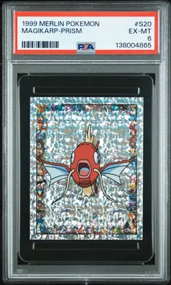 1999 MERLIN POKEMON #S20 MAGIKARP-PRISM PSA 6 - Image 1