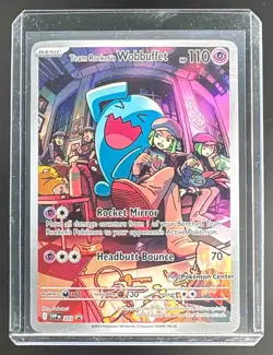 Team Rocket's Wobbuffet 2023 Pokemon SV Black Star Pokemon Center SVP EN VAR - Image 1