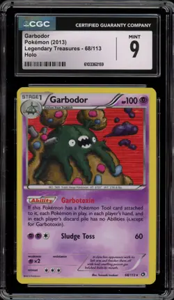 Pokemon Garbodor Legendary Treasures Holo Rare #68 CGC 9 Mint - Image 1