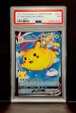 2021 POKEMON celebrations COLLECTION #024 FA/FLYING PIKACHU VMAX PSA 7 - Image 1