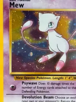 1999-03 POKEMON WIZARDS of the COAST #9 MEW HOLO BLACK STAR w/SWIRL BGS 9 MINT - Image 2