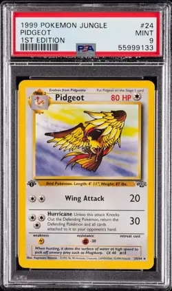 1999 POKEMON JUNGLE 1ST ED #24 PIDGEOT PSA 9 - Image 1