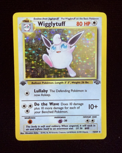 1999 Wigglytuff 16/64 *1st Edition* Jungle Holo Rare - Vintage Pokemon TCG WoTC - Image 1