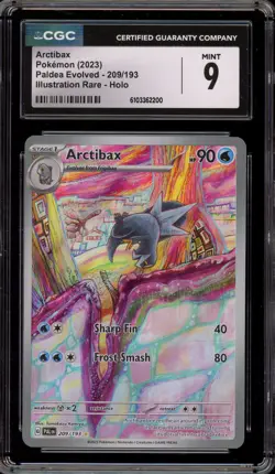 Pokemon Arctibax Paldea Evolved Illustration Rare #209 CGC 9 Mint - Image 1