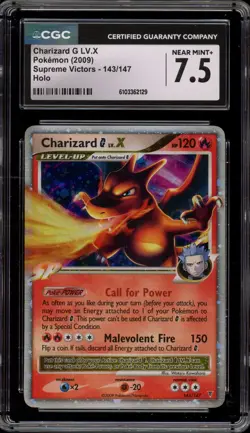 Pokemon Charizard G Lv.X Supreme Victors Holo Ultra Rare #143 CGC 7.5 - Image 1