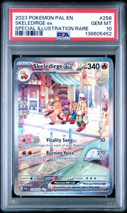 2023 POKEMON PAL SPECIAL ILLUSTRATION RARE #258 SKELEDIRGE EX PSA 10 - Image 1