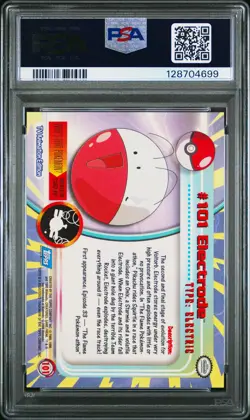 2000 TOPPS POKEMON TV ANIMATION SER 2 #101 ELECTRODE PSA 8 - Image 2