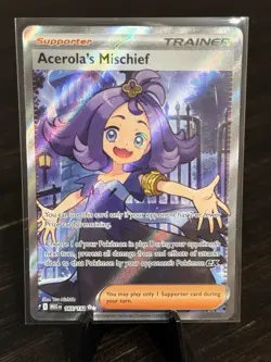 Acerola's Mischief Ultra Rare 165/132 Me01: Mega Evolution POKEMON NEAR MINT - Image 1