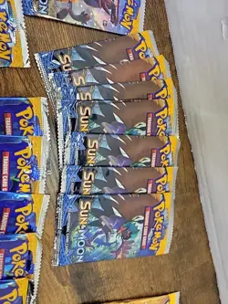 25 Pokemon TCG Sun & Moon Base Booster Packs Lot New Sealed T18 - Image 5