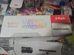 Pokemon TCG Prismatic Evolutions Elite Trainer Box Booster Bundle Costco K10 - Image 2