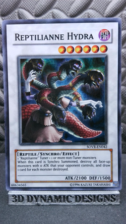 | Yugioh Reptilianne Hydra SOVR-EN042 Super Rare Stardust Overdrive NM/VLP 🔥 | - Image 1