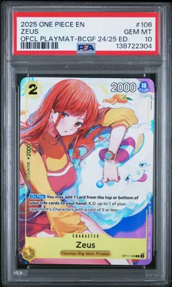2025 ONE PIECE PROMOS #106 ZEUS PSA 10 - Image 1