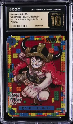 2025 ONE PIECE JPN PC: ONE PIECE DAY '25 - PROMO MONKEY D LUFFY CGC 10 PRISTINE - Image 1