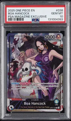 2025 ONE PIECE PROMOS PSA MAGAZINE EXCLUSIVE #038 BOA HANCOCK PSA 10 - Image 1