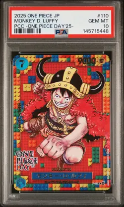 2025 ONE PIECE JPN PREM CARD COLL -ONE PIECE DAY'25- #110 MONKEY D. LUFFY PSA 10 - Image 1