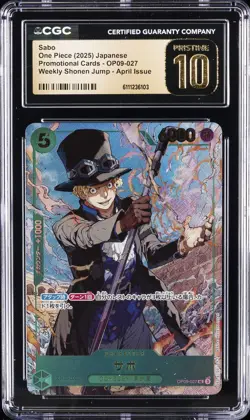 2025 ONE PIECE JAPANESE #OP09-027 SABO CGC 10 PRISTINE - Image 1