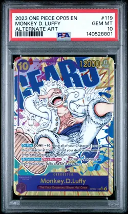 2023 ONE PIECE OP05-AWAKENING OF THE NEW ERA #119 MONKEY D. LUFFY PSA 10 - Image 1