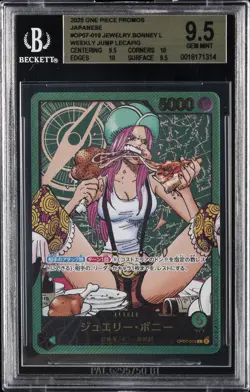2025 ONE PIECE PROMOS JPN WEEKLY JUMP LECAFIG #OP07-019 JEWELRY BONNEY L BGS 9.5 - Image 1