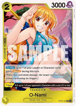 One Piece TCG - O-Nami OP06-101 Rare - Image 1