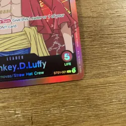 Monkey.D.Luffy ST01-001 L Super Pre-Release Stamp Starter Deck Leader - Image 4