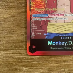 Monkey.D.Luffy ST01-001 L Super Pre-Release Stamp Starter Deck Leader - Image 5