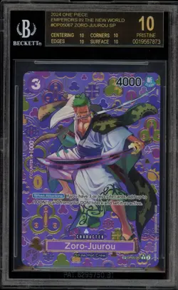 One Piece CCG Zoro-Juurou Emperors In the New World OP05-067 BGS 10 BLACK LABEL - Image 1
