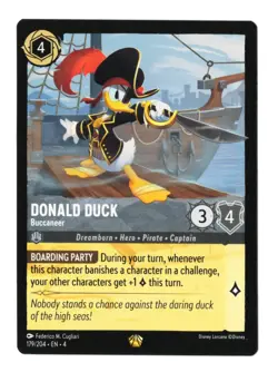 Disney Lorcana - #179 Donald Duck - Buccaneer - Ursula's Return - Legendary - NM - Image 1