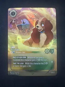 Lady- Decisive Dog Enchanted - 205/204 Reign of Jafar Disney Lorcana - Image 1