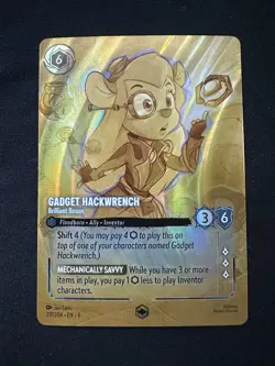 Gadget Hackwrench Enchanted 217/204 Azurite Sea Disney Lorcana Alternate Art EN6 - Image 1