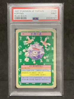 PSA 9 Koffing Blue Back Topsun 1997 Pokemon TCG Card Japanese Vintage MINT - Image 1