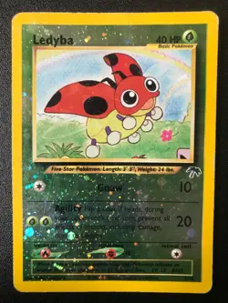 Ledyba 7/18 Southern Islands set 2001 Pokemon holo rare card HP - Image 1