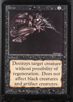 MTG Terror Alpha 1993 Magic Card - Image 1