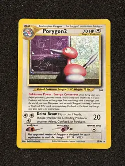 Porygon2 Neo Revelation Holo Rare Card 12/64 Pokemon TCG HP/DMG - Image 1