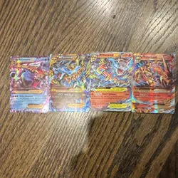 Pokemon Mega Evolution EX Holo Card Lot 4 - Blastoise & Charizard - Image 1