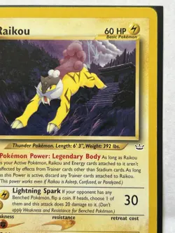 Raikou 22/64 Neo Revelation Non Holo Pokemon Card TCG - Image 3